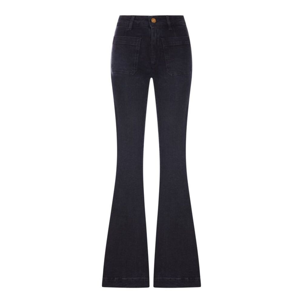 Seafarer Women Flare Denim Jeans With Patch Pockets